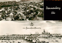 Dannenberg  Elbe Fliegeraufnahme Altes Staedtebild - Dannenberg