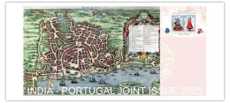 India 2025 INDIA - PORTUGAL JOINT ISSUE Pvt First Day Cover FDC As Per Scan - Briefe U. Dokumente