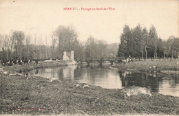 CPA Bray Lu-Paysage Au Bord De L'Epte-Timbre     L3843 - Bray-et-Lû