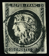 Obl N°3a 20c Noir Sur Blanc Obl. Càd Boulay 1 Janv 49 (55), Moselle, Amincis Mais TB D'aspect - 1849-1850 Ceres