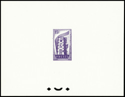 Epreuve N°1076 Epreuve D'artiste Et D'atelier Du 15F Non émis Avec Fond Ligné En Violet Et Perforation De Contrôle, TB - Other & Unclassified