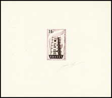 Epreuve N°1077 Epreuve D'artiste Du Timbre 30F En Lilas-noir Et Lila Foncé Et Signé Par L'artiste J. Piel, TB - Other & Unclassified
