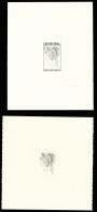 Epreuve N°1122 Deux épreuves D'artiste Et D'état En Noir, Très Dépouillées, Sans La Valeur Faciale Du Timbre Europa Fran - Altri & Non Classificati