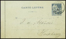 Lettre Col. Gen. N°46 Obl CAD "Chaudoc Cochinchine" (1893) Sur Entier Postal Bande 1c Alphée Dubois Et Entier Carte-lett - Sonstige & Ohne Zuordnung