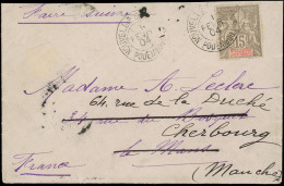 Lettre N°61 15c Gris Obl. Càd POUEMBOUT 1/2/04 S. Env., Arr. Cherbourg, TB - Other & Unclassified