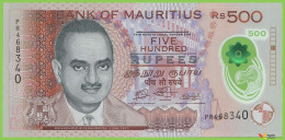 Voyo MAURITIUS 500 Rupees 2021 P66d B434d PR UNC Polymer - Mauritius