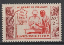 1950 - SPM - OEUVRES SOCIALES - YVERT N° 344 ** MNH - COTE = 23 EUR - 1950 Œuvres Sociales De La France D'Outre-Mer