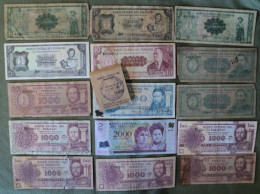 PARAGUAY. LOT DE 15 BILLETS DE BANQUE DIFFERENTS. ANNEES 1960 / 2008 - Paraguay