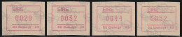 IRELAND 1992 Machine Labels (FRAMA) / Kilkenny 010 : Set Of 4 ATM Labels UM/MNH - Automatenmarken (Frama)