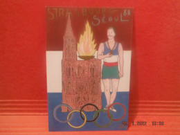 Delcampe - Rare !! Illustrateur P.hamm-cp Perso Robert Deutschmann-strasbourg-seoul J.o 1988 Cp N372 - Hamm