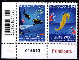 MONACO 2025 -DUO / 50 ANS DE L'ASSOCIATION POUR LA PROTECTION DE LA NATURE - NEUFS ** - Ungebraucht