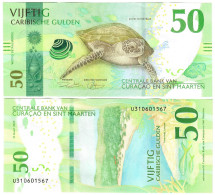 Curacao And Sint Maarten (Saint Martin) 50 Caribbean Guilders 2025 UNC "U" - Netherlands Antilles (...-1986)