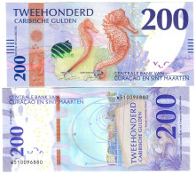 Curacao And Sint Maarten (Saint Martin) 200 Caribbean Guilders 2025 UNC "W" - Netherlands Antilles (...-1986)
