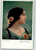 39628334 - Hoffnung Dunkelhaarige Frau Mit Blumenschmuck Im Haar - Muttich, C.V.