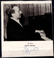 MUSIC PHOTOFRAPHS PIANIST FRANK PELLEG  WITH HIS AUTOGRAPH VF!! - Photographs