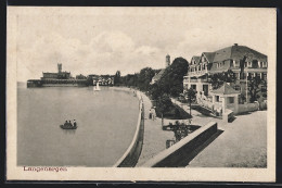 AK Langenargen, Villa Am Wasser Mit Schloss Im Hintergrund - Langenargen