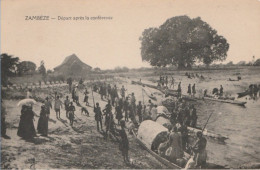 ZAMBEZE - ZAMBIE  DEPART APRES LA CONFERENCE - MISSIONS EVANGELIQUES + OBLITERATION PARIS JEUX OLYMPIQUES 1924 - 2 SCANS - Zambia