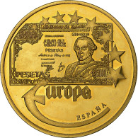Espagne, Jeton, L'Europe, 2003, Copper Gilt, SUP - Altri & Non Classificati
