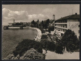 AK Langenargen, Seepromenade Mit Schloss Montfort U. Hotel Schiff - Langenargen