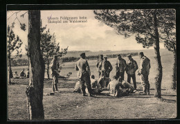 AK Feldgraue Beim Skatspiel Am Waldesrand - Playing Cards