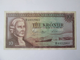 Islande/Iceland 10 Kronur 1957 Banknote AUNC See Pictures - Islande