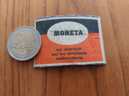 Ancienne étiquette Boîte D'allumettes Belgique "MONETA Est Distribué Par Les Détaillants Indépendants" - Matchbox Labels