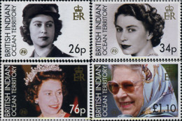 349154 MNH OCEANO INDICO BRITANICO 2006 80 ANIVERSARIO DE ISABEL II - Territoire Britannique De L'Océan Indien
