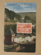 Carte Maximum Card Timbre Du Souvenir Pont Bridge Pfaffenthal Oblit. Steinfort Luxembourg 1921 - Maximum Cards