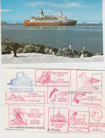Antarctica  1976/1977 MS Lindblad Explorer Postcard  9 Ca Antarctic Stations (62414) - Falkland Islands