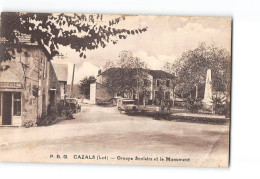 CAZALS - Groupe Scolaire Et Le Monument - PBG - état - Cazals
