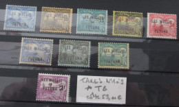 LOT WALLIS & FUTUNA TAXES N°1 À 9 NEUF* CÔTE 53,00 EUROS VOIR SCANS - Postage Due