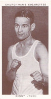 27 BENNY LYNCH, UK - Boxing Personalities 1938 - Churchman Cigarette Card -  3X7CMS - Personnalités De La Boxe - Churchman