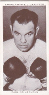 36 PAULINO UZCUDUN, SPAIN - Boxing Personalities 1938 - Churchman Cigarette Card -  3X7CMS - Personnalités De La Boxe - Churchman