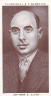 48 ARTHUR J ELVIN,  UK - Boxing Personalities 1938 - Churchman Cigarette Card -  3X7CMS - Personnalités De La Boxe - Churchman