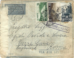Eritrea 1941 Asmara PM 1001 Marconist Censore 13 Label Rome Censored Cover - Eritrea