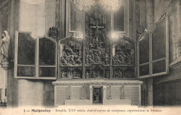 MAIGNELAY MONTIGNY, ALTARPIECE, SCULPTURE, CROSS, CHURCH, INTERIOR, POSTCARD, FRANCE - Maignelay Montigny