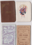 69 LYON . CALENDRIER PETIT ALMANACH . 1914 . 1915 . 1918 . 1920 . AUX DEUX PASSAGES . - Formato Piccolo : 1901-20