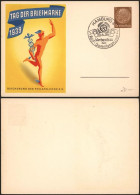 ALEMANIA ENTERO POSTAL DIA DEL SELLO 1939 MERCURIO MAT HAMBURG MITOLOGIA HERMES - Mythology