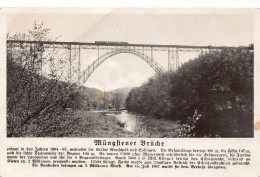 A243 Germany 1936 Muengstener Bruecke Bridge Legend Train Vintage Postcard - Playing Cards