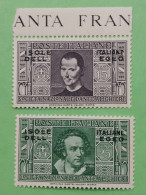 Stamps Greece Italy   1932 DANTE ALIGHIERI 15c 25c MNH - Dodécanèse