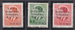 Italy Yugoslavia Occupation Fiumano Kupa 1941 Sassone#32-34 Mint Never Hinged - Fiume & Kupa