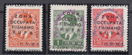 Italy Yugoslavia Occupation Fiumano Kupa 1941 Sassone#36-38 Mint Never Hinged - Fiume & Kupa