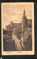 AK Colditz I. Sa., Schlossgasse Aus Der Vogelschau - Colditz