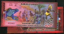 Equatoriaux Terr.， P1 ， 5-France ， 2014 Animal  ,UNC - Guinée Equatoriale