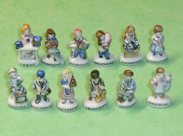 TC13 / Fève / Série De Fèves Complète : Les Commerçants De Quartier 1994 ( Socles Blancs ) - Characters