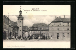 AK Gerbstedt, Marktplatz Mit Rathaus Und Denkmal - Gerbstedt