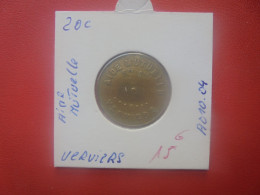 VERVIERS (Prov. De Liège) "Aide Mutuelle" 20 Centimes (A.15) - Monetary / Of Necessity