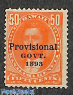 Hawaii 1893 50c, Stamp Out Of Set, Unused (hinged) - Hawaï