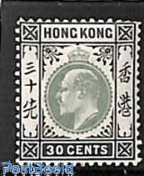 Hong Kong 1903 30c, WM Crown-CA, Stamp Out Of Set, Unused (hinged) - Neufs