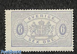 Sweden 1874 6o, Violet,, On Service, Perf. 14, Stamp Out Of Set, Unused (hinged) - Autres & Non Classés
